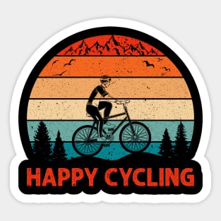 Happy cycling Sticker